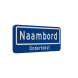Straatnaambord 08 karakters 500x200 mm + ondertekst NEN 1772