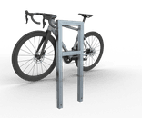 Arceau à vélos carré en acier anthracite - 450 × 1200 x 60 mm