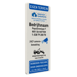 Bedrijfsbord met logo + camerabewaking, wegsleepregeling, verboden toegang - reflecterend