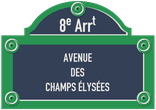 Straatnaambord Parijs - Personaliseerbaar - 300x210mm