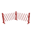 Schaarhek staal 4 meter (XL) rood/wit – opvouwbaar