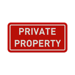 Verkeersbord private property rood/wit - reflecterend