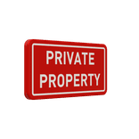 Verkeersbord private property rood/wit - reflecterend