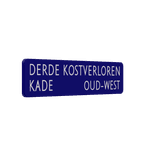 Straatnaambord aluminium DOR 800x200mm 2R - type Amsterdam
