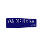 Straatnaambord aluminium DOR 900x200mm - type Amsterdam