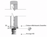 Ancrage NS en acier M16 pour Pole Cone