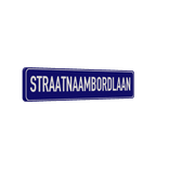 Straatnaambord aluminium DOR 1000x200mm - type Binnenstad
