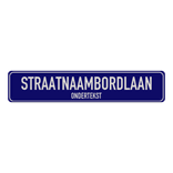 Straatnaambord aluminium DOR 1000x200mm met ondertekst - type Binnenstad