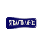 Straatnaambord aluminium DOR 800x200mm - type Binnenstad