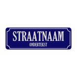 Straatnaambord aluminium DOR 600x200mm met ondertekst - type Binnenstad