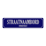 Straatnaambord aluminium DOR 800x200mm met ondertekst - type Binnenstad
