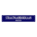 Straatnaambord aluminium DOR 1000x200mm met ondertekst - type Binnenstad