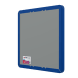 Verkeersbord vierkant met eigen tekst - blauw/wit - reflecterend