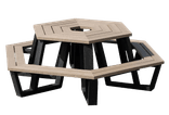 Picknicktafel rond - type Roma - Bicolor
