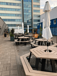 Picknicktafel rond - type Roma - Bicolor