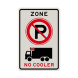 Verkeersbord RVV E201 - zone NO COOLER - reflecterend