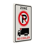 Verkeersbord RVV E201 - zone NO COOLER - reflecterend