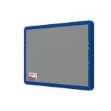 Verkeersbord route/verwijzing met 2 pijlen en eigen tekst (blauw/wit) - reflecterend