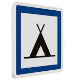 Panneau CE4a – Terrain de camping pour tentes