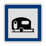 Panneau CE4b – Terrain de camping pour caravanes et autocaravanes