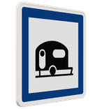 Panneau CE4b – Terrain de camping pour caravanes et autocaravanes