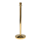 Poteau de guidage noir en inox pour cordon de séparation – Élégant et professionnel