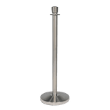 Poteau de guidage noir en inox pour cordon de séparation – Élégant et professionnel