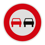 Panneau B3 – Interdiction de dépasser