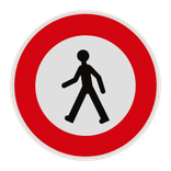 Panneau B9a – Accès interdit aux piétons