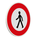 Panneau B9a – Accès interdit aux piétons