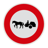 Panneau B9c – Accès interdit aux véhicules à traction animale