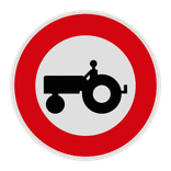 Panneau B9d – Accès interdit aux véhicules agricoles à moteur