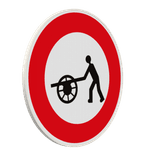 Panneau B9e – Accès interdit aux voitures à bras