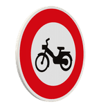 Panneau B9g – Accès interdit aux cyclomoteurs