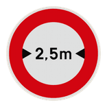 Panneau B11 – Limitation de largeur