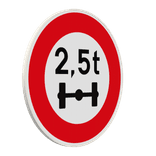 Panneau B13a – Limitation du poids par essieu