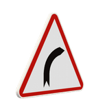 Panneau A1a – Virage dangereux à droite