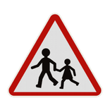 Panneau A13a – Endroit fréquenté par les enfants