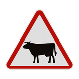 Panneau A15a1 – Passage d’animaux domestiques