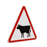 Panneau A15a1 – Passage d’animaux domestiques
