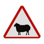 Panneau A15a2 – Passage d’animaux domestiques