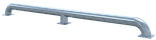 Wieldwinger staal recht Ø152x3650mm geel/zwart - vloermontage