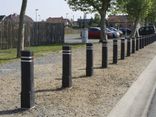 Palette de 49 poteaux anti-stationnement carrés Borne tête de diamant avec bandes réfléchissantes