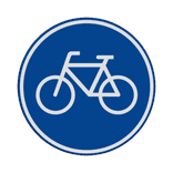 Verkeersbord verplicht fietspad RVV G11 - reflecterend