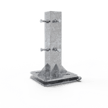 Schaftrohr-Adapter für Betonsockel, klappbar – 40x40 und 60x60 mm