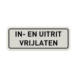 Bord in- en uitrit vrijlaten - reflecterend