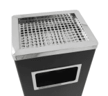 Prullenbak met asbak TS-ASHCOMBI zwart/RVS - 14,5 liter
