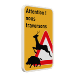 Panneau G2000 - Attention ! Traversée de gibiers