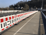 Absperrschrankengitter EURO2 Typ NOX aus Kunststoff 200 cm – retroreflektierend