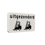 Verkeersbord uitgezonderd heftrucks - reflecterend